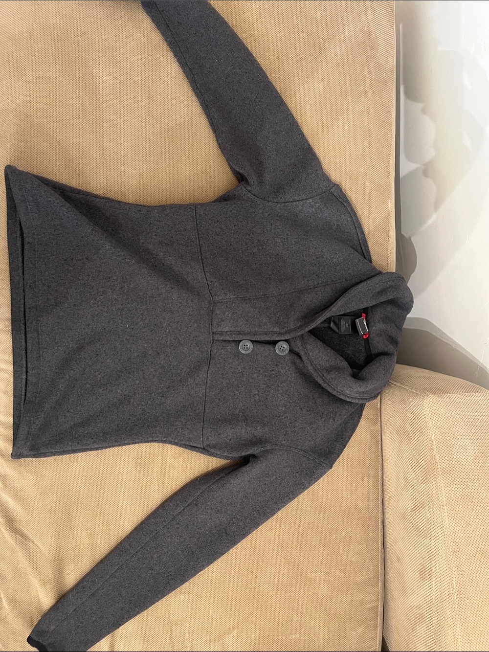 The North Face Charcoal Gray Sherpa Fleece Jacket